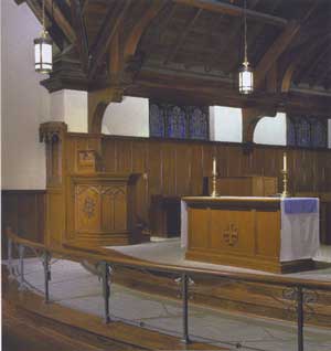 Interior of Chrit Episcopal Church in Winnetka, IL